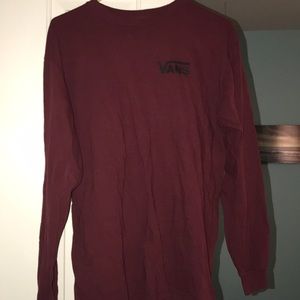 Maroon Vans Long sleeve shirt
